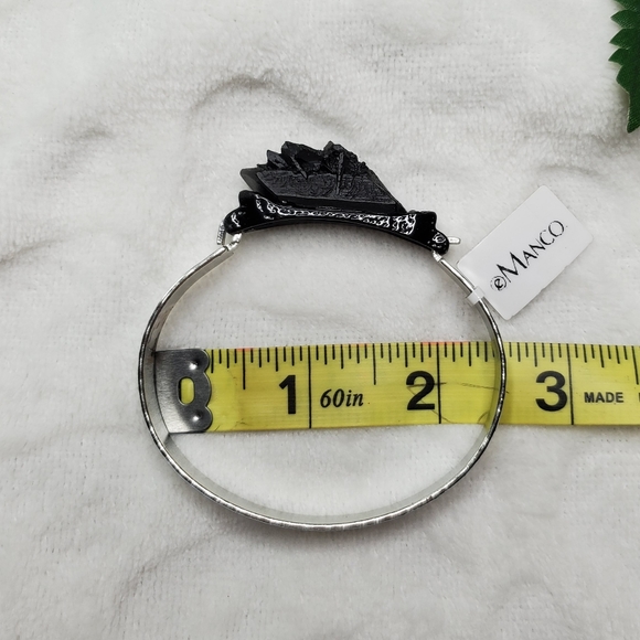 Faux Raw Crystal Bangle Bracelet - Picture 6 of 6